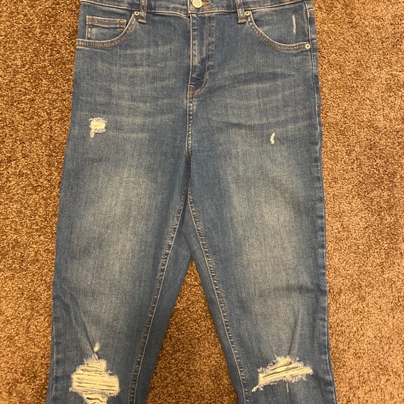 Topshop high-waisted ripped Moto skinny jeans - Picture 4 of 6